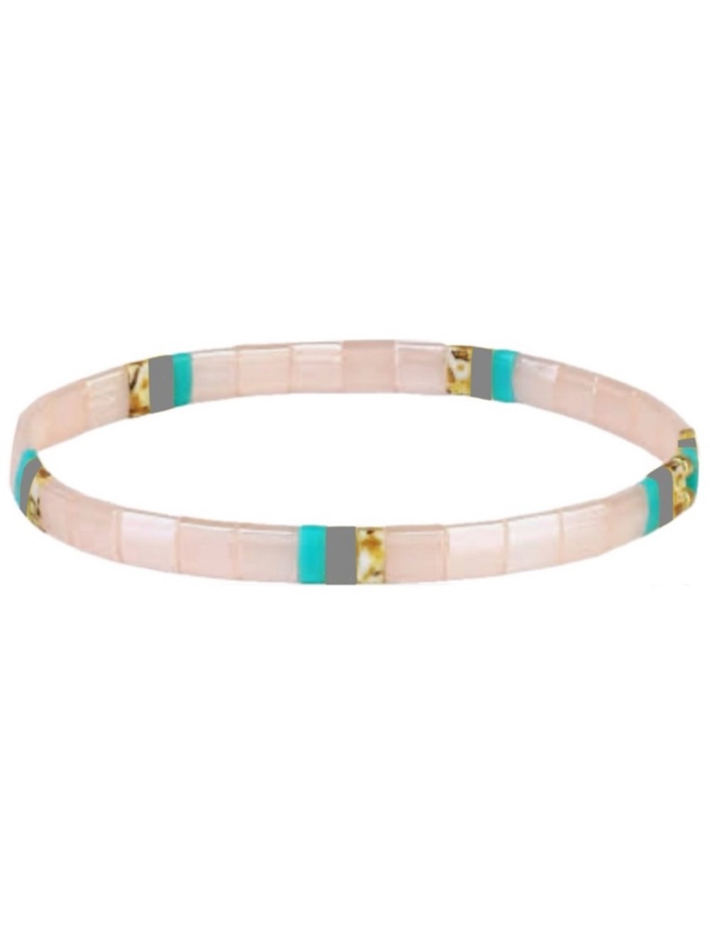 “Pink Tila Beads” Miyuki Pulseira Cube Geometric Glass Bead Summer Boho Bracelet